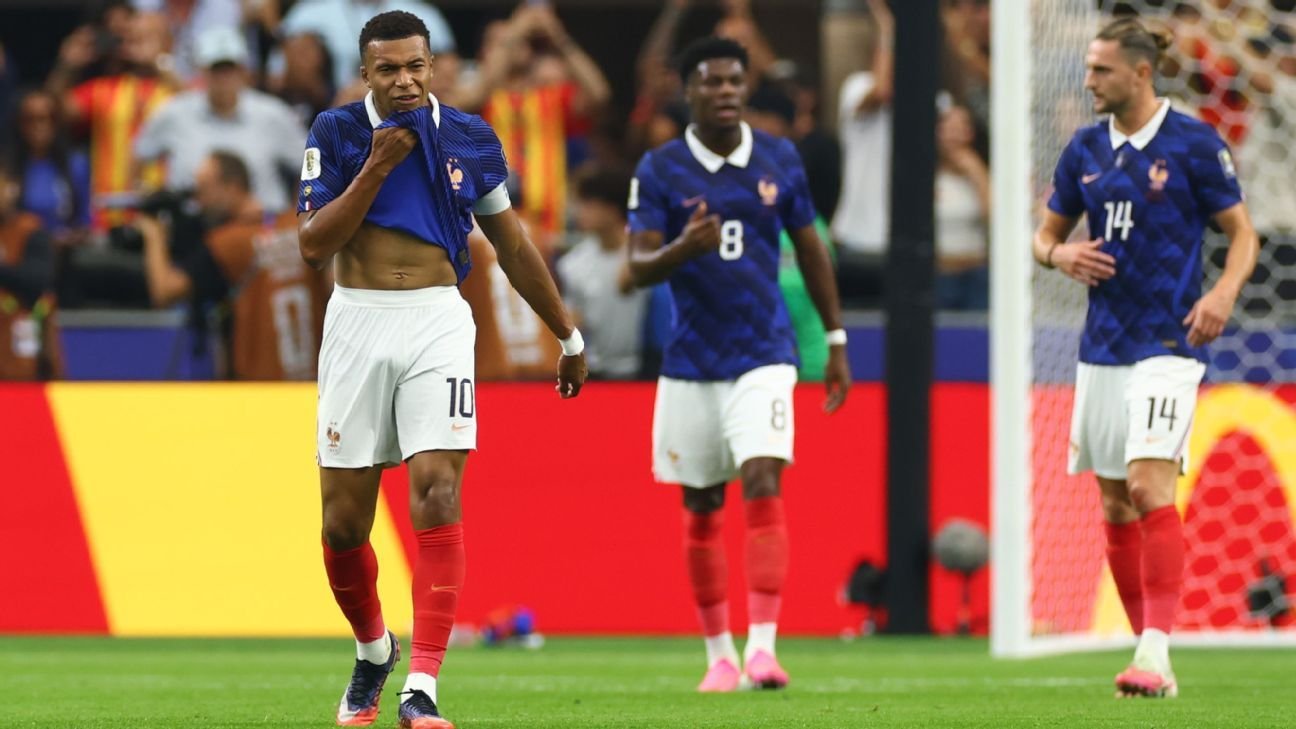 Kylian Mbappe criticizes 'sloppy' France tactics in defeat